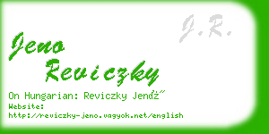 jeno reviczky business card